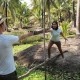 accross the coconut plantation